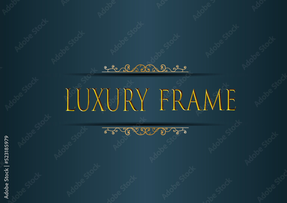 glod light luxury frame abstract background