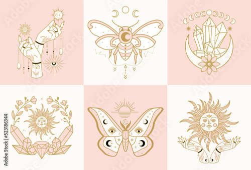 Mystical and celestial vector