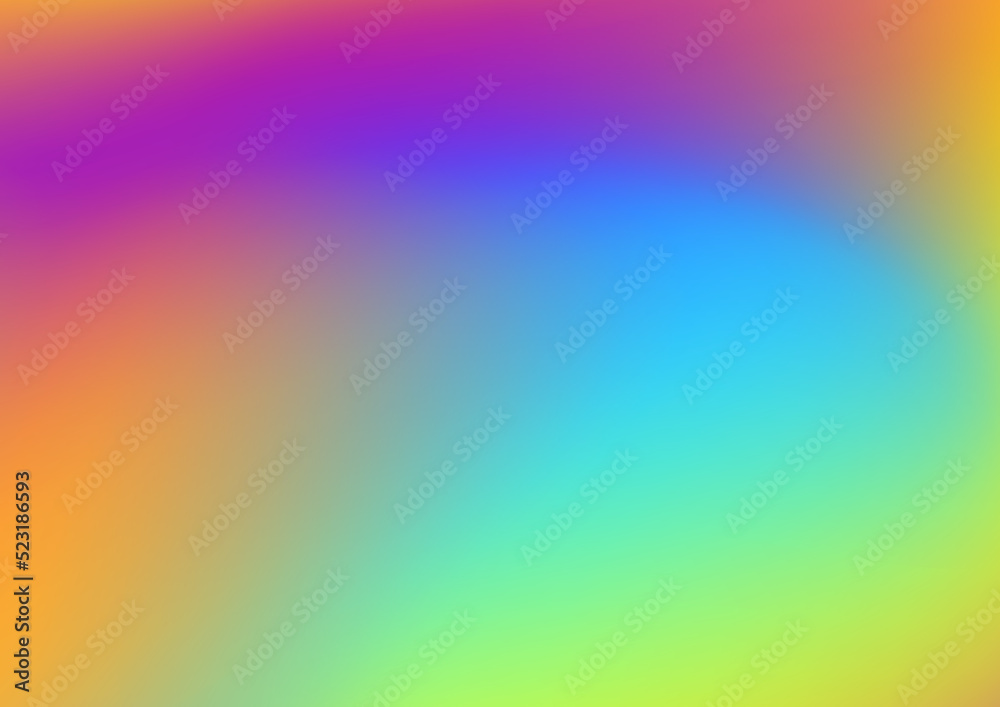Gradient red yellow orange green blue pink blur abstract background