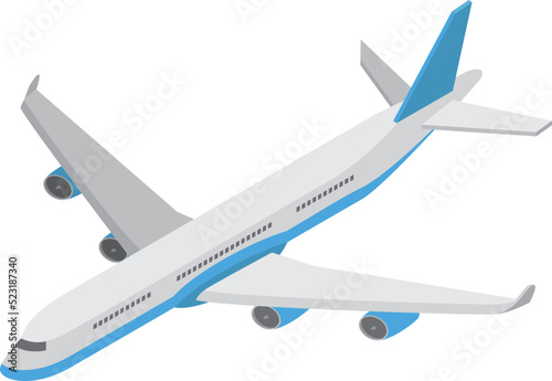 飛行機のイラスト（アイソメ）