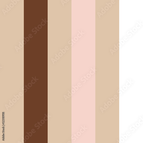 Patrón de estampado de rayas en tonos marrones, rosa palo y blanco