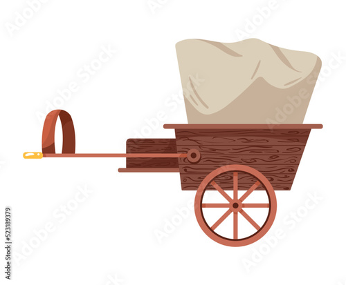 Canvas Print wooden carriage antique transport