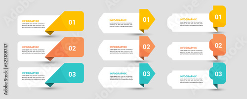 Pack of infographics element template. photo