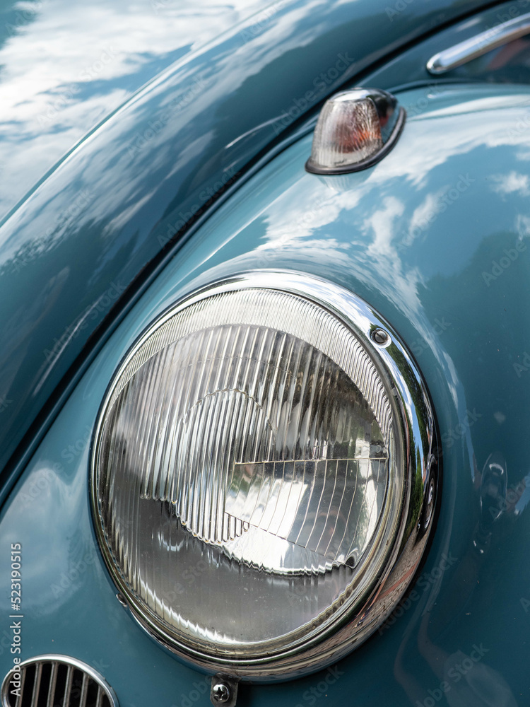 The old-timer car  in sunlight