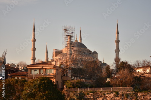 blue mosque re constructions , SultanAhmed Mosque photo