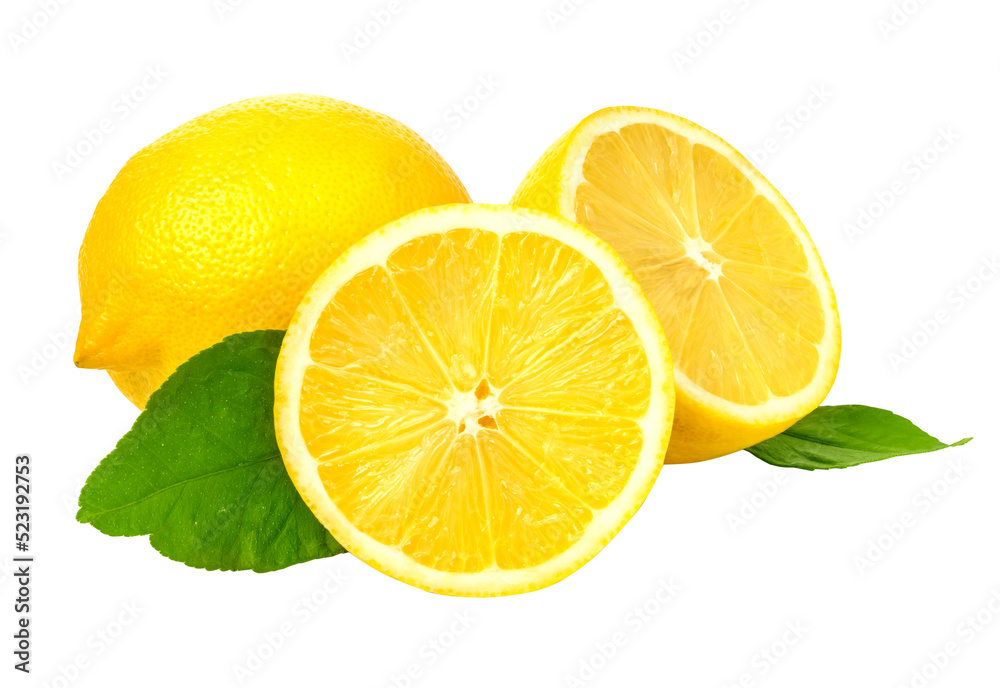 lemon  isolated on transparent background,