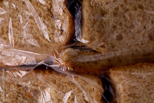 bread slices in a plastic bag 