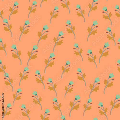 Decoration abstract flower seamless pattern. Botanical floral wallpaper.