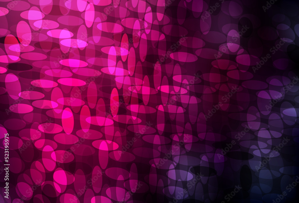 Dark Pink vector pattern with spheres.