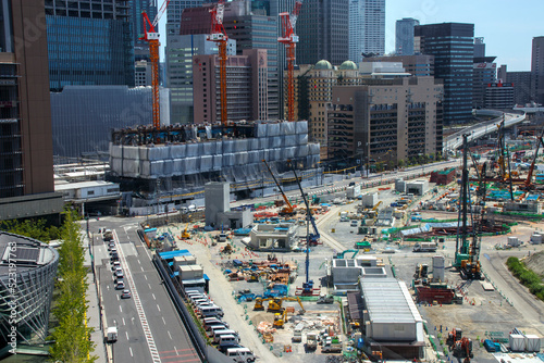 大阪梅田の建築現場