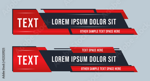 Editable modern lower third banner Header title set template design for Video headline title news headline | news report | news channel | display banner | news media
