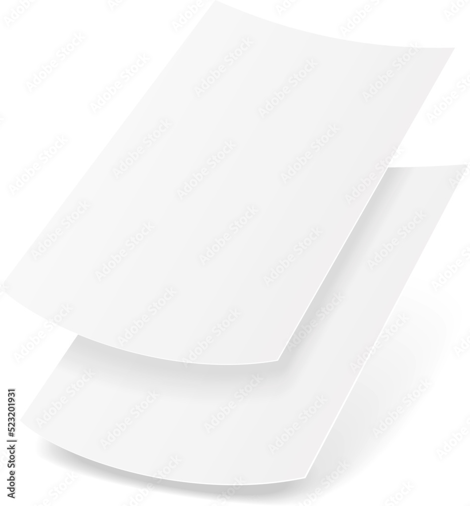 Two Blank Paper Leaflet, Flyer, Broadsheet, Flier, Follicle, Leaf A4
