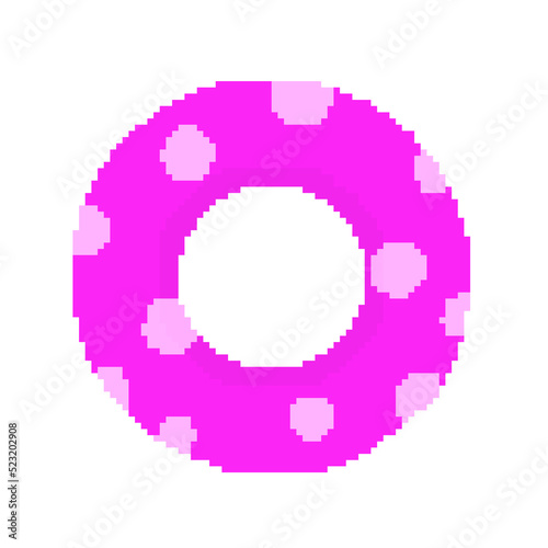 Pixel art illustration of Pink and purple speckled floats photo