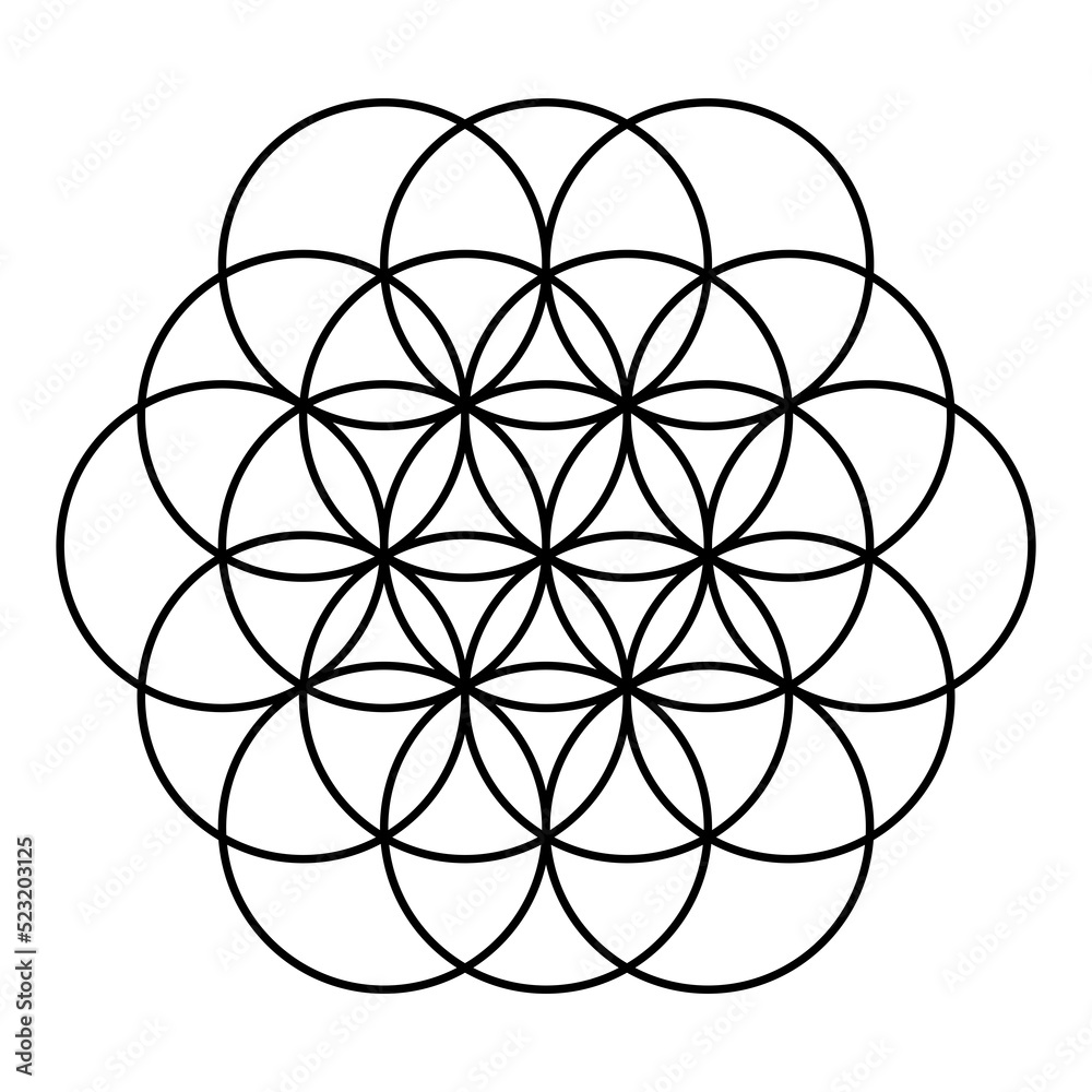 flower-of-life-pattern-of-gold-overlapping-circles-making-a-symmetrical