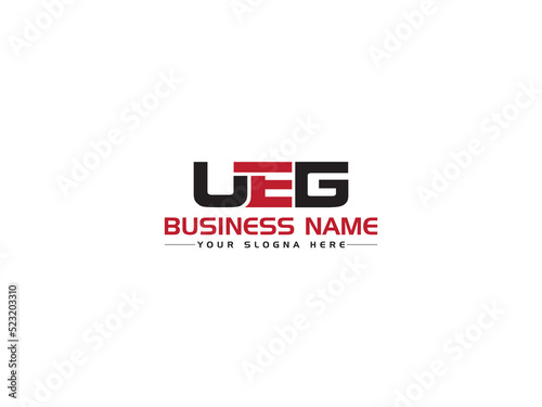 Typography UEG Logo Icon Design, Premium ueg Logo Letter Vector Image For You photo