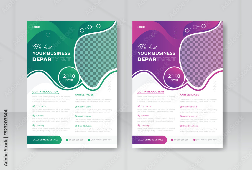 Modern Corporate business flyer template or a4 layout marketing promotion design Modern Corporate business flyer template or a4 layout marketing promotion design