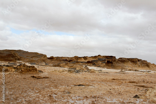 surface of the moon geological site in tataouin  Tunisia  North Africa