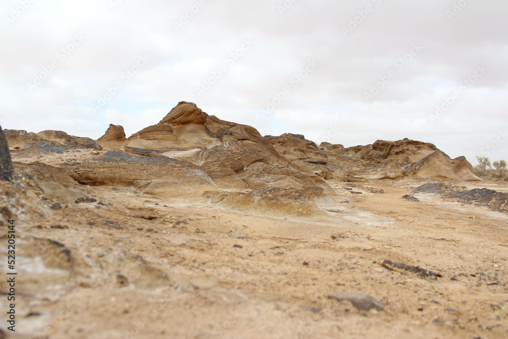 surface of the moon geological site in tataouin, Tunisia, North Africa