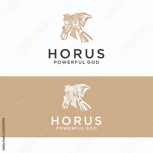 Horus logo design icon template