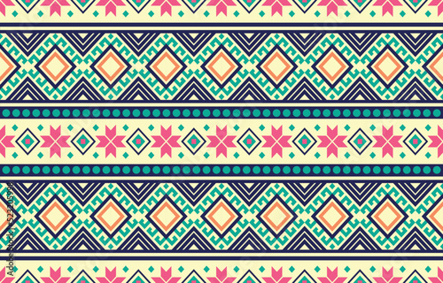 Tribal, ethnic, geometric patterns, seamless. Printed fabric, printing, fabric printing, India
