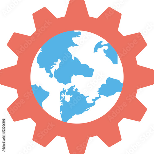 Global Technology Flat Icon 