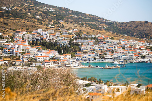 Fototapeta Naklejka Na Ścianę i Meble -  mpatsi or batsi city in andros island greece