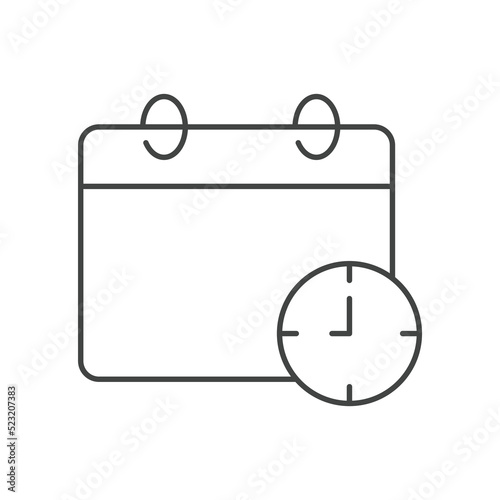 Calendar and clock icons symbol vector elements for infographic web