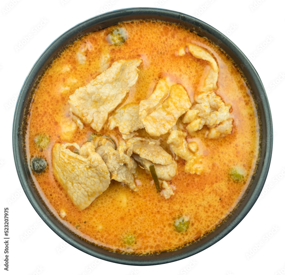 Thai style pork curry or Thai style pork curry or