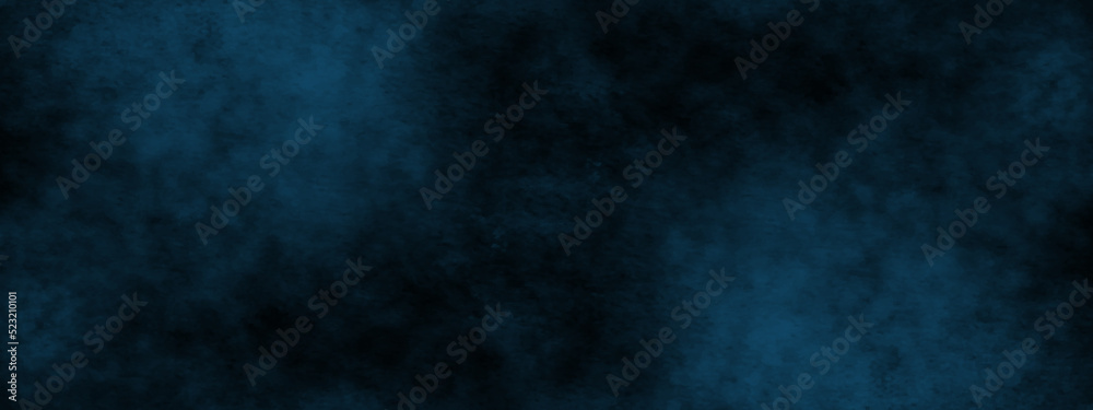 Abstract navy blue blurry and grainy grunge texture, rough grain blue background texture, blue paper texture with smoke, Dark blue background for wallpaper and creative design.