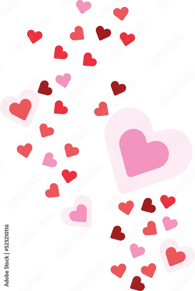 Little hearts PNG Clipart With Transparent Background for decoration of art file.