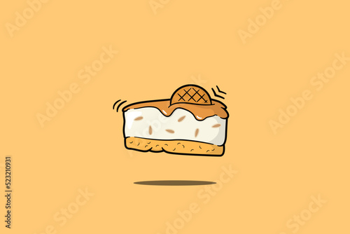 Caramal Stroopwafel Almond Cheese Cake photo