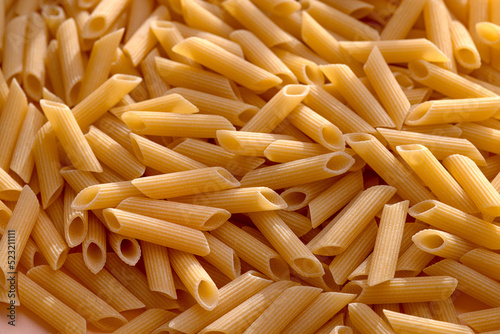 Raw pasta background.