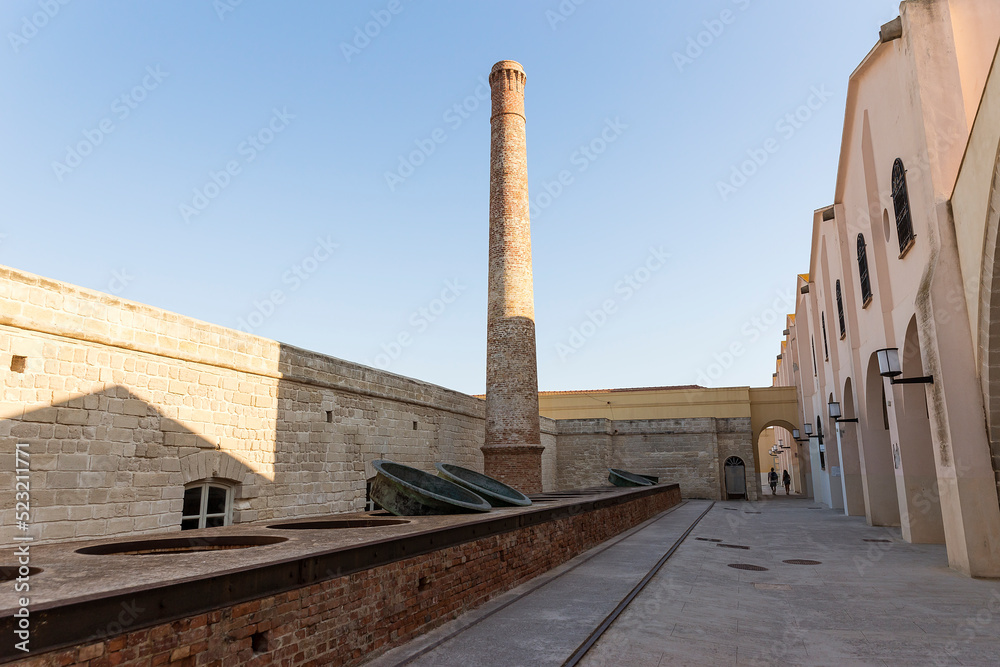 Panoramic Sights od The Stabilimento Fiorio (Old Tuna Factory), in Favignana Island, Province of Trapani, Italy.
