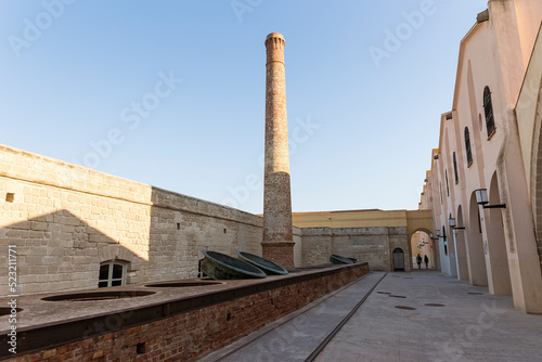 Panoramic Sights od The Stabilimento Fiorio (Old Tuna Factory), in Favignana Island, Province of Trapani, Italy.