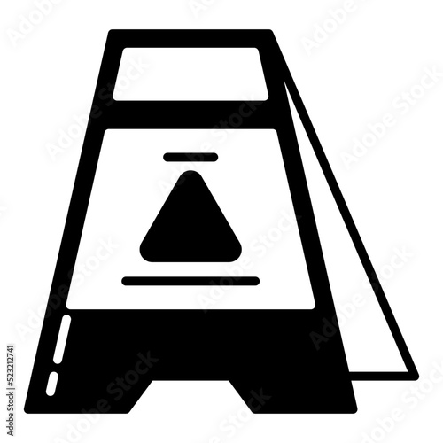 slippery floor warning board