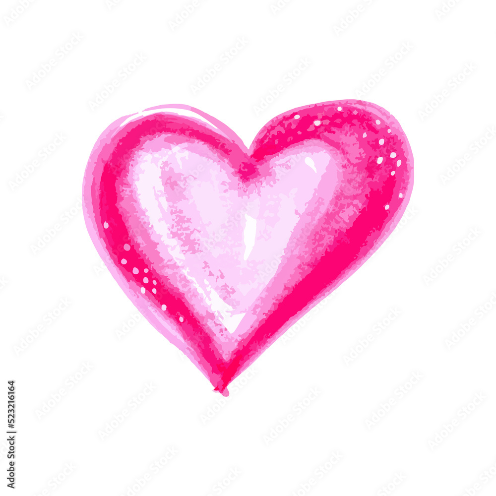 Drawn Heart on a white background.