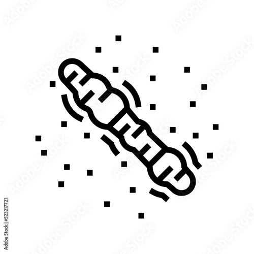 keloid scar line icon vector. keloid scar sign. isolated contour symbol black illustration