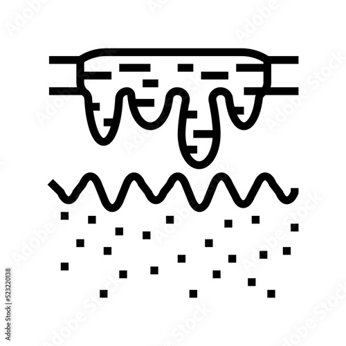 hyperpigmentation acne scar line icon vector. hyperpigmentation acne scar sign. isolated contour symbol black illustration