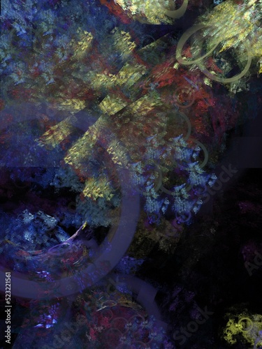 Paint Movement. Color Dream series. Composition of gradients and spectral hues for subject of imagination, creativity and art painting