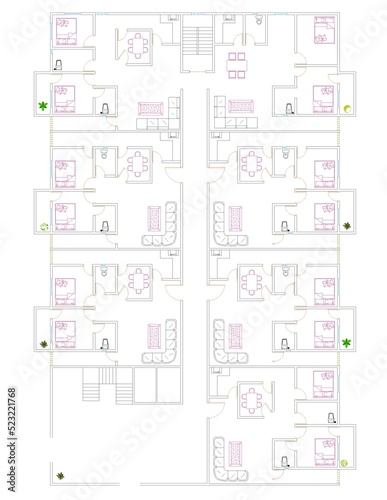 floor plan for 7 unit building