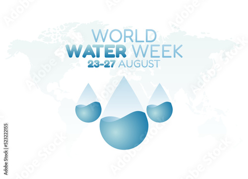 vector graphic of world water week good for world water week celebration. flat design. flyer design.flat illustration.