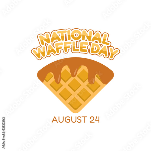 vector graphic of national waffle day good for national waffle day celebration. flat design. flyer design.flat illustration.