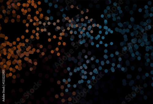 Dark Blue, Yellow vector texture with artificial intelligence concept. © smaria2015