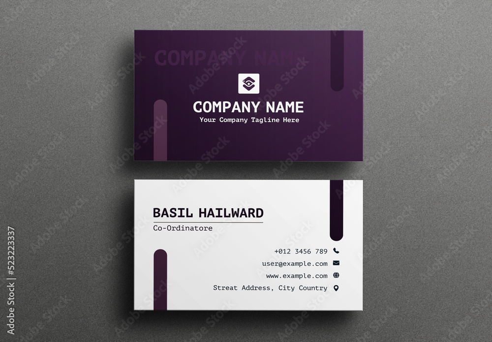 Corporate Business Card Stock Template Adobe Stock
