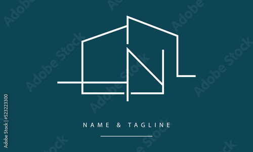 A line art icon logo of a house or home with letter K