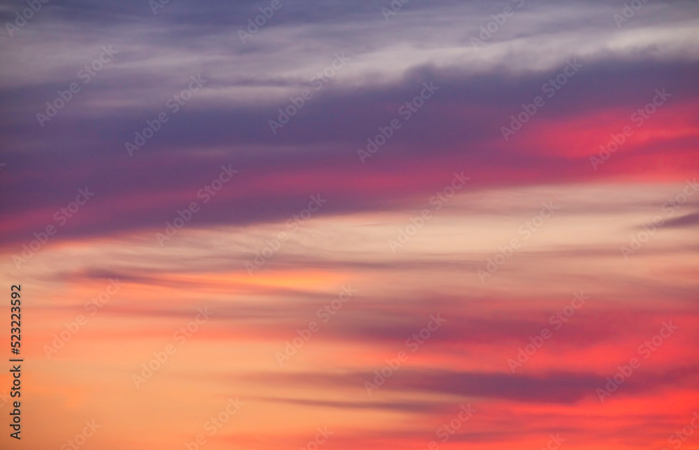 Colorful clouds at sunset - abstract sky background