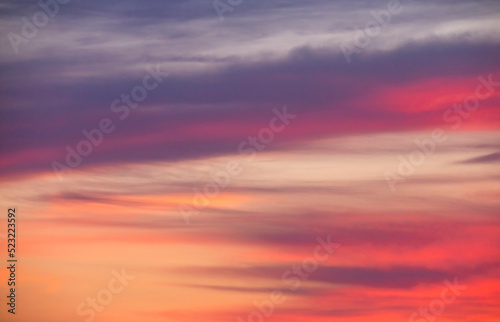 Colorful clouds at sunset - abstract sky background