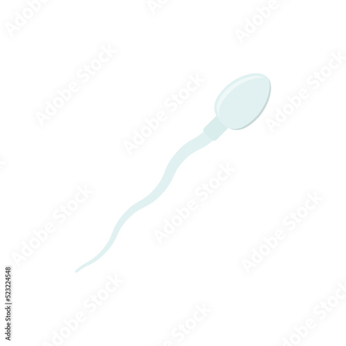Spermatozoon icon. Vector illustration. Flat design.