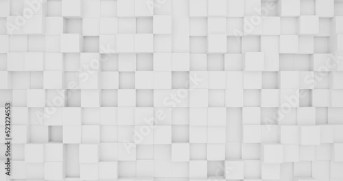 4K Video Loop 3D render White Cube Abstract Background