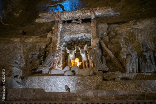 Kopalnia soli w Wieliczce koło Krakowa wpisana na listę światowego dziedzictwa UNESCO - Polska. 